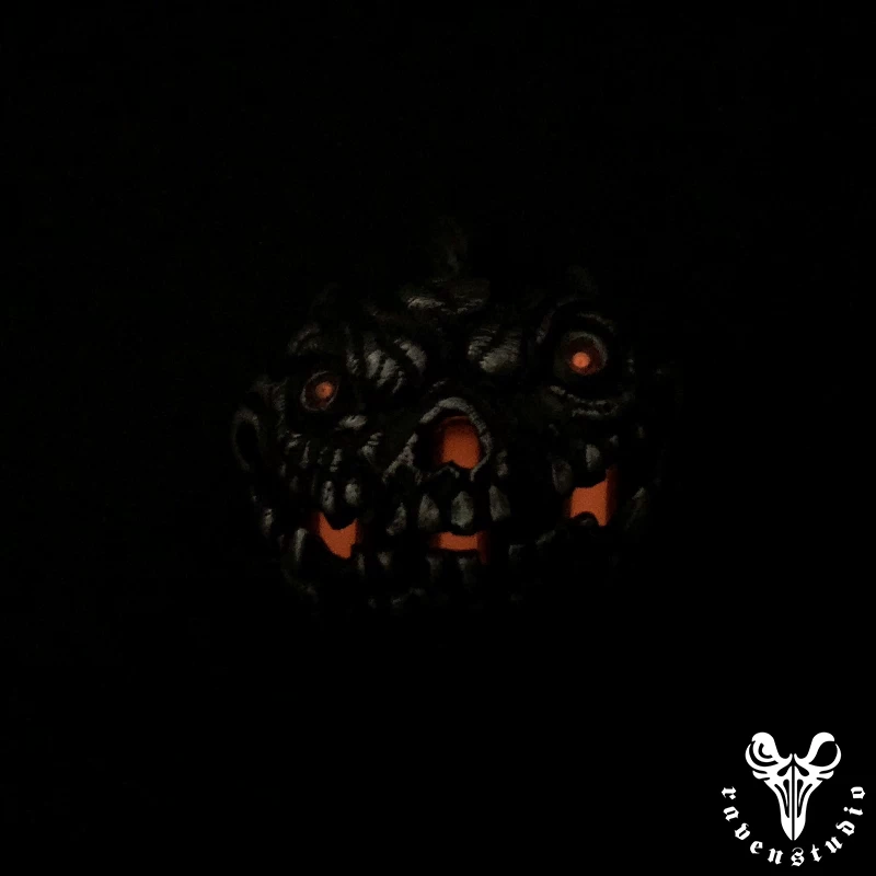 Raven Studio (silver jewelry) - Halloween Exclusive Jack-o'-lantern Pendant Original - Image 7