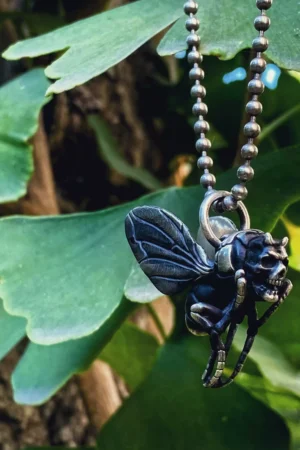 Raven Studio (silver jewelry) - Original Exclusive Design Bee "The Intruder" Pendant Original