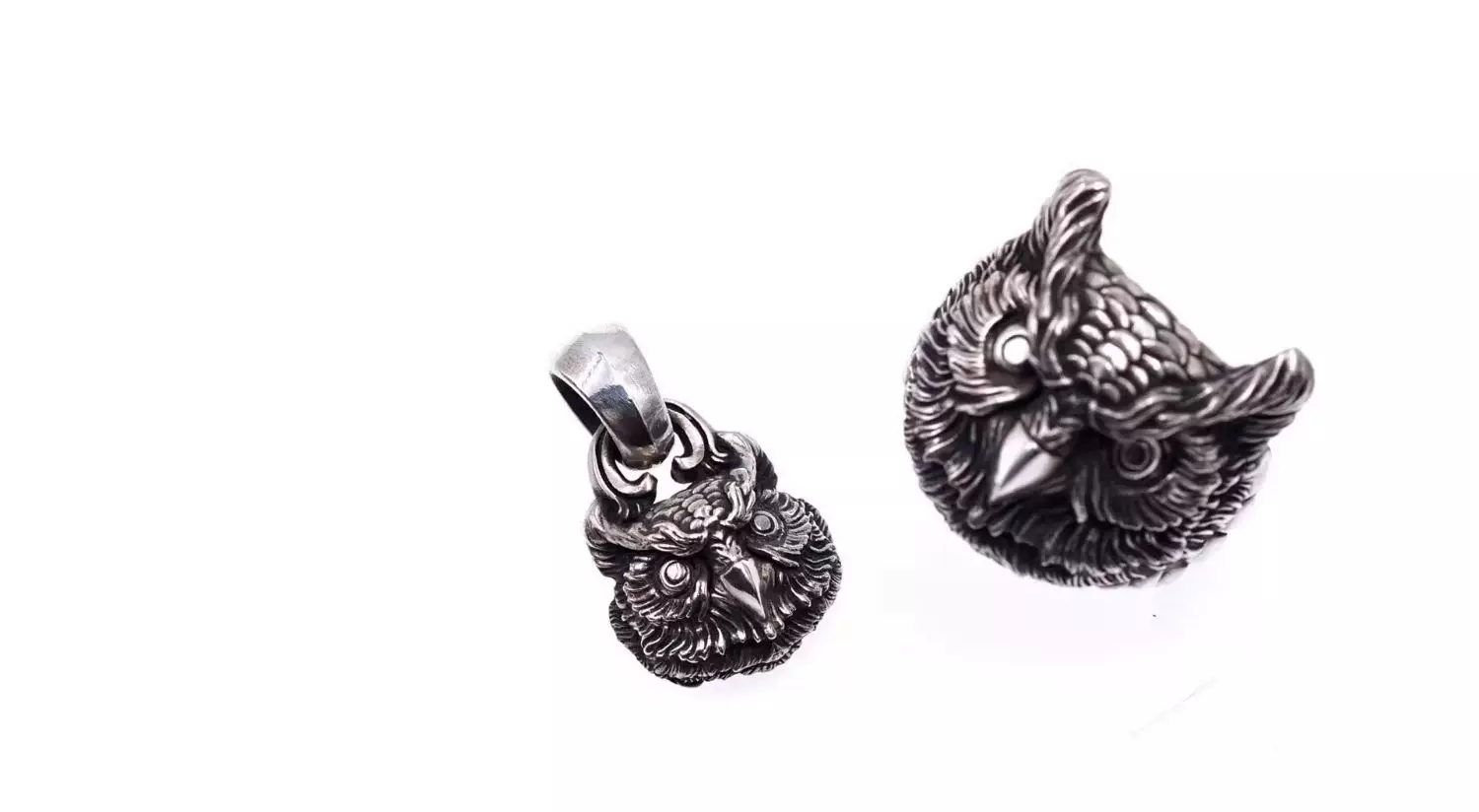 Raven Studio (silver jewelry) - Guardian Series Original Owl Ring Original - Image 10