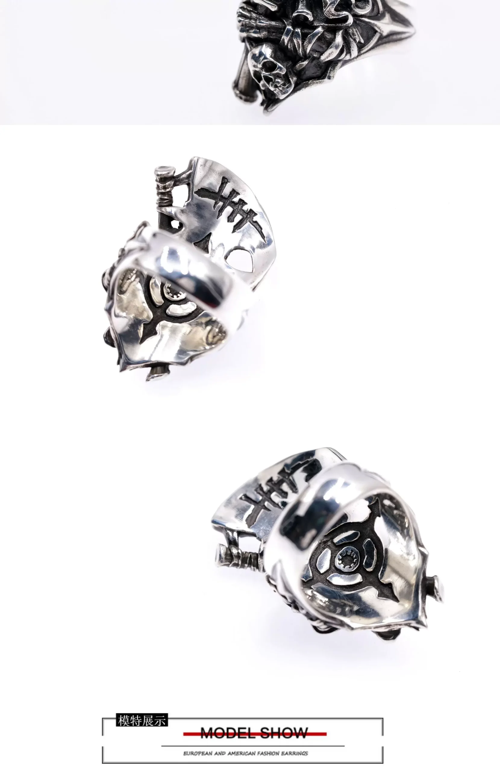 Raven Studio “HUNTER” – Plague Doctor Ring 925 Sterling Silver Gothic Statement Ring - Image 7