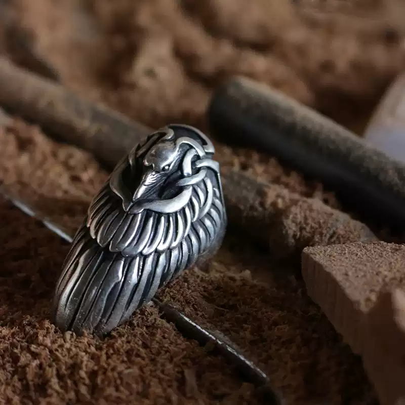 Raven Studio (silver jewelry) - Original Exclusive Design "Dominion of the Gods" Ring Original - Image 2