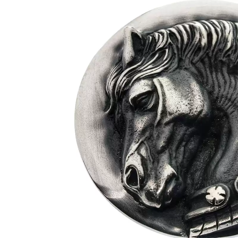 Raven Studio (silver jewelry) - Exclusive Horse Brand "Swift Success" Leather Wallet Buckle Original - Image 2