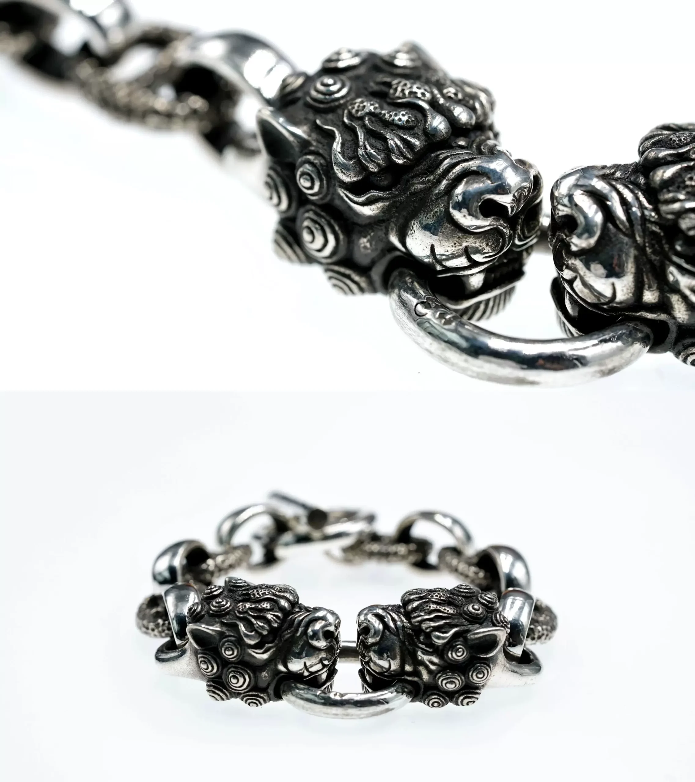 Raven Studio (Silver Jewelry) – Original Exclusive Design Wolf Head Bracelet Sterling Silver Artisan Bracelet | Original Design - Image 11