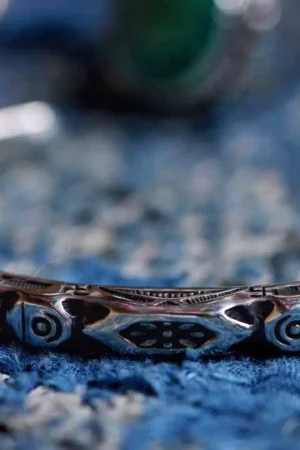 Alternative view of Raven Studio (silver jewelry) - Original Design Native American Style Imprint Bracelet Original