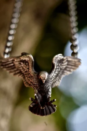 Raven Studio (Silver Jewelry) – Original Exclusive Falcon Head Pendant Necklace Handcrafted Sterling Silver Jewelry | Original Design