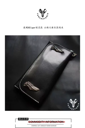 Alternative view of Raven Studio – Japanese Premium Tochigi Saddle Leather Zipper Long Wallet Handcrafted Luxury Leather Wallet | Original Design
