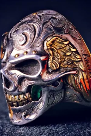 Raven Studio (silver jewelry) - Branded Skull Mask Ring Original