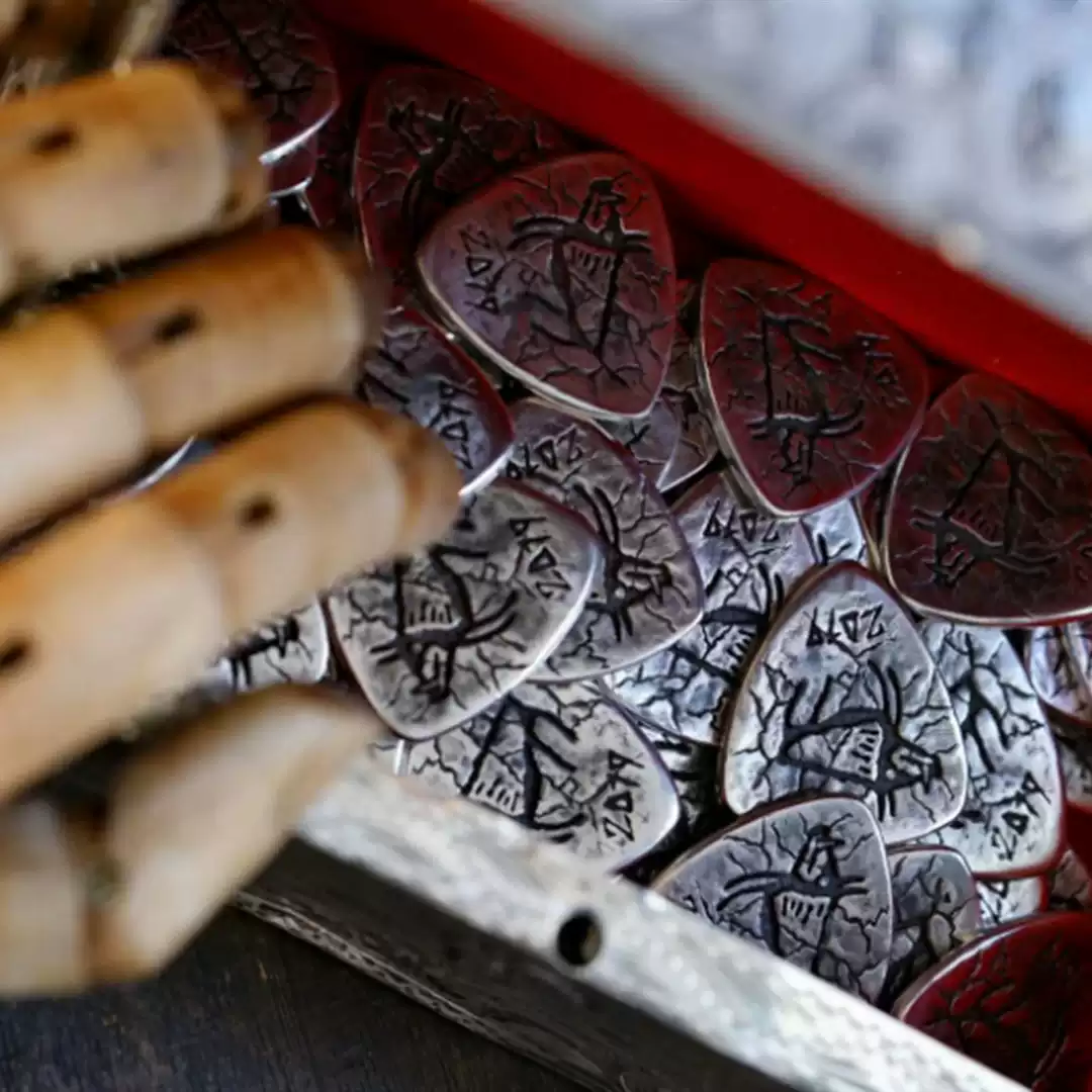 Raven Studio (silver jewelry) - Original Design Year of the Pig Limited Edition Guitar Pick Pendant Original - Image 2