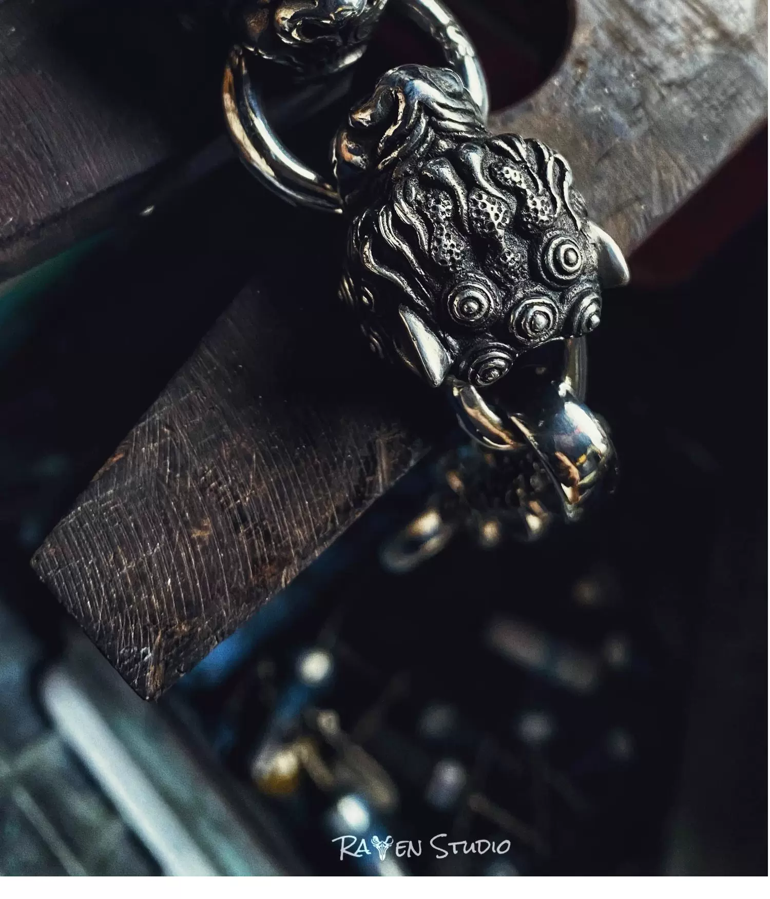 Raven Studio (Silver Jewelry) – Original Exclusive Design Wolf Head Bracelet Sterling Silver Artisan Bracelet | Original Design - Image 12