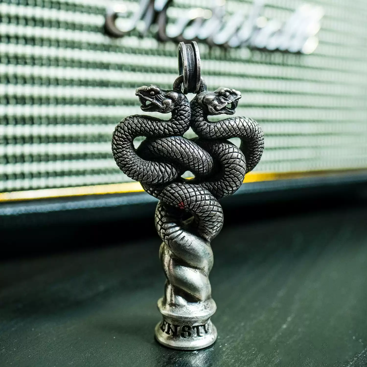 Raven Studio (silver jewelry) - Original Exclusive Design Silver Snake Totem Two-Headed Snake Pendant Original