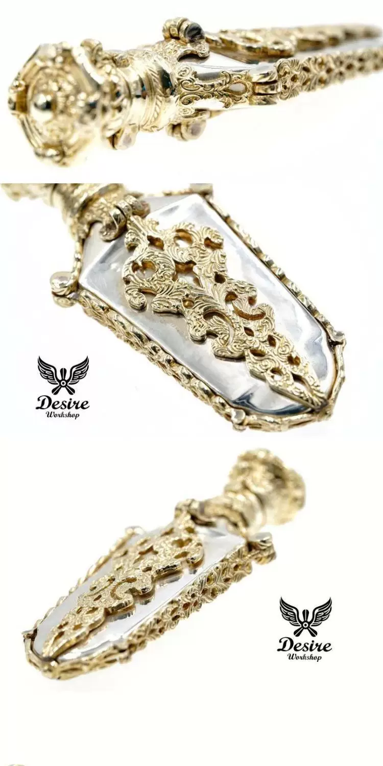 Raven Studio (silver jewelry) - Exclusive Handmade Vintage Fully Carved Perfume Bottle Original - Image 10