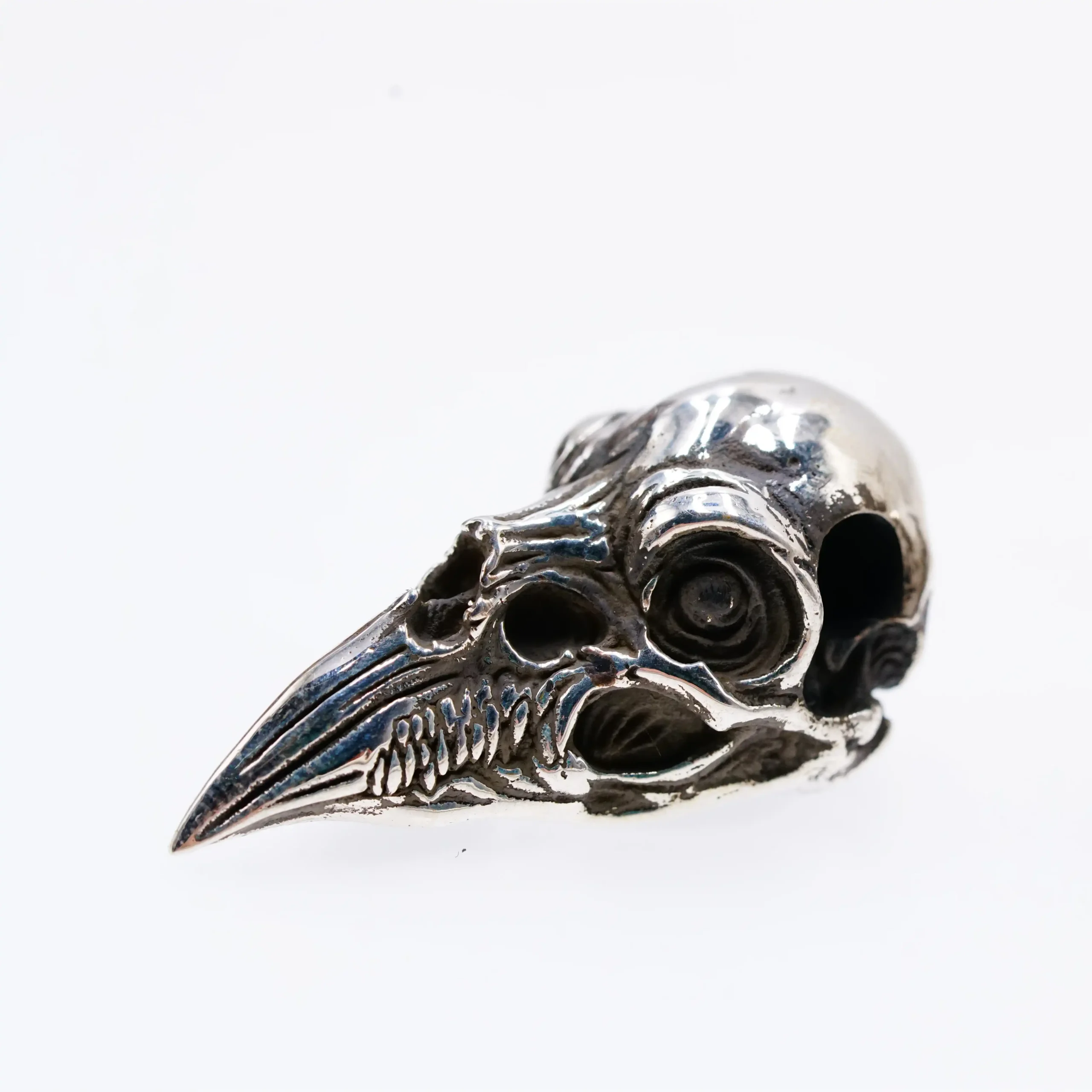 Raven Studio (silver jewelry) - Crow Skull Prayer Bead Bracelet Pendant Original - Image 13