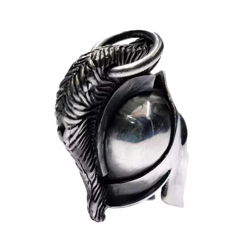 Raven Studio (silver jewelry) - Exclusive Design Spartan Warrior Helmet Pendant Original - Image 6