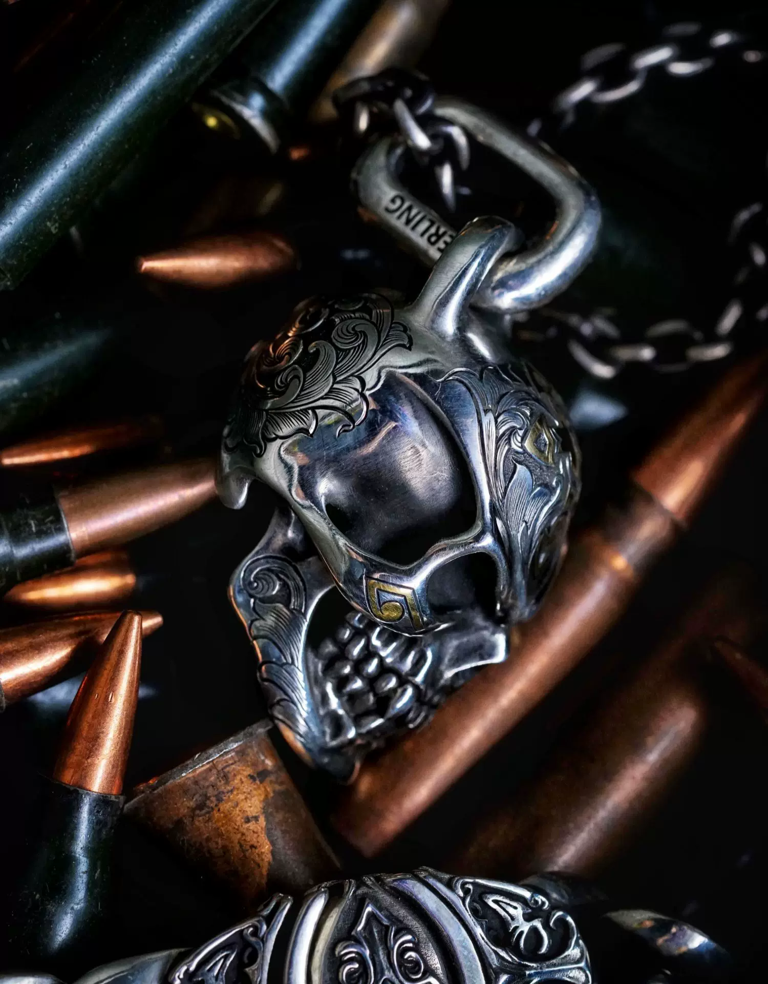 Raven Studio (Silver Jewelry) – Exclusive Design Trophy Skull Pendant Sterling Silver Artisan Pendant | Original Design