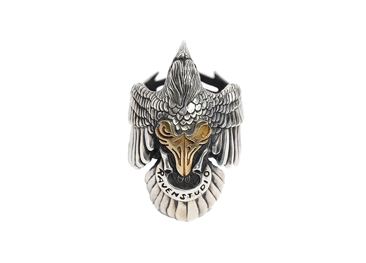 Raven Studio (Silver Jewelry) – Exclusive Design Raven Ring Brand Commemorative Edition | Sterling Silver Artisan Ring - Image 11