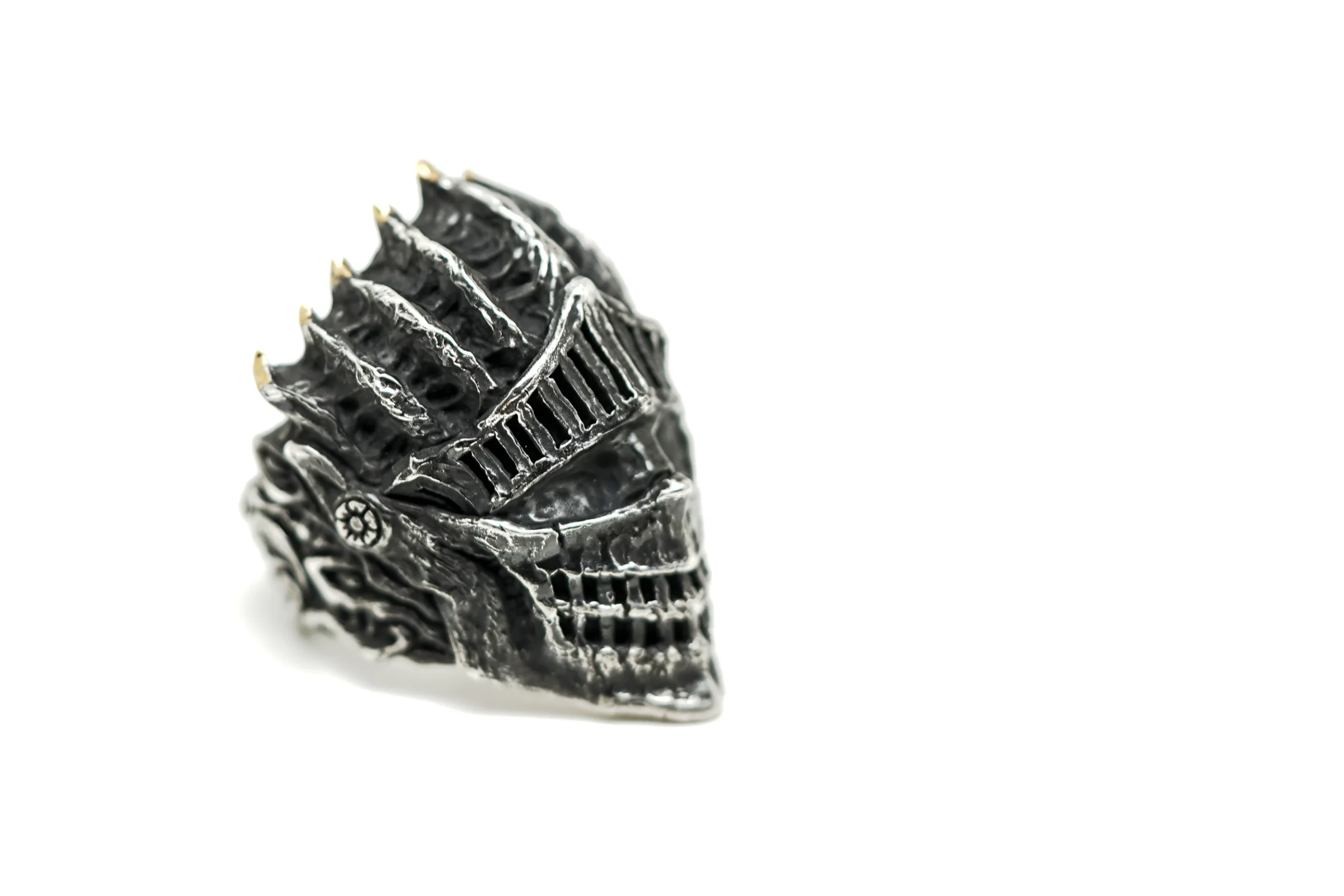 Raven Studio – Dark Gothic “Lord of Cinder” Ring 925 Sterling Silver Handcrafted Statement Ring - Image 7