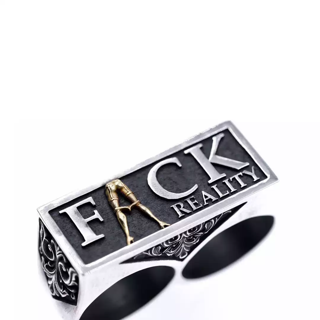 Raven Studio (silver jewelry) - Original Design Knuckle Duster Ring Original - Image 5