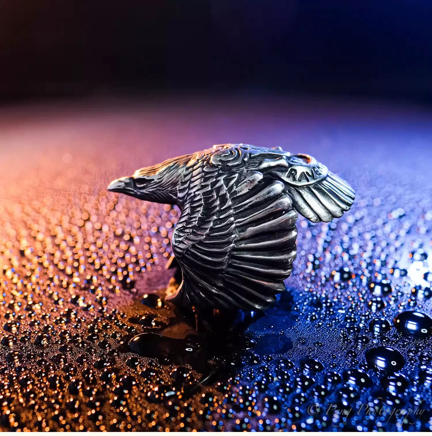Raven Studio (Silver Jewelry) – Exclusive Design Raven Ring Brand Commemorative Edition | Sterling Silver Artisan Ring - Image 3