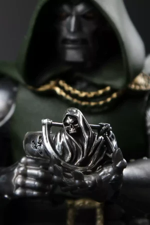 Raven Studio (silver jewelry) - Exclusive Dark Style Harvest Gothic Reaper Handmade Pinky Ring Original
