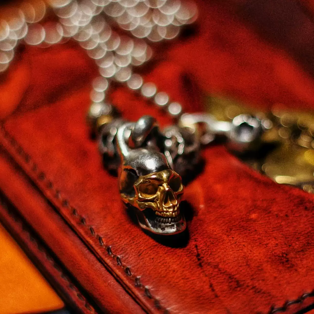 Raven Studio (silver jewelry) - Exclusive "Radiant Traveler" RS Skull Series Pendant Original - Image 4