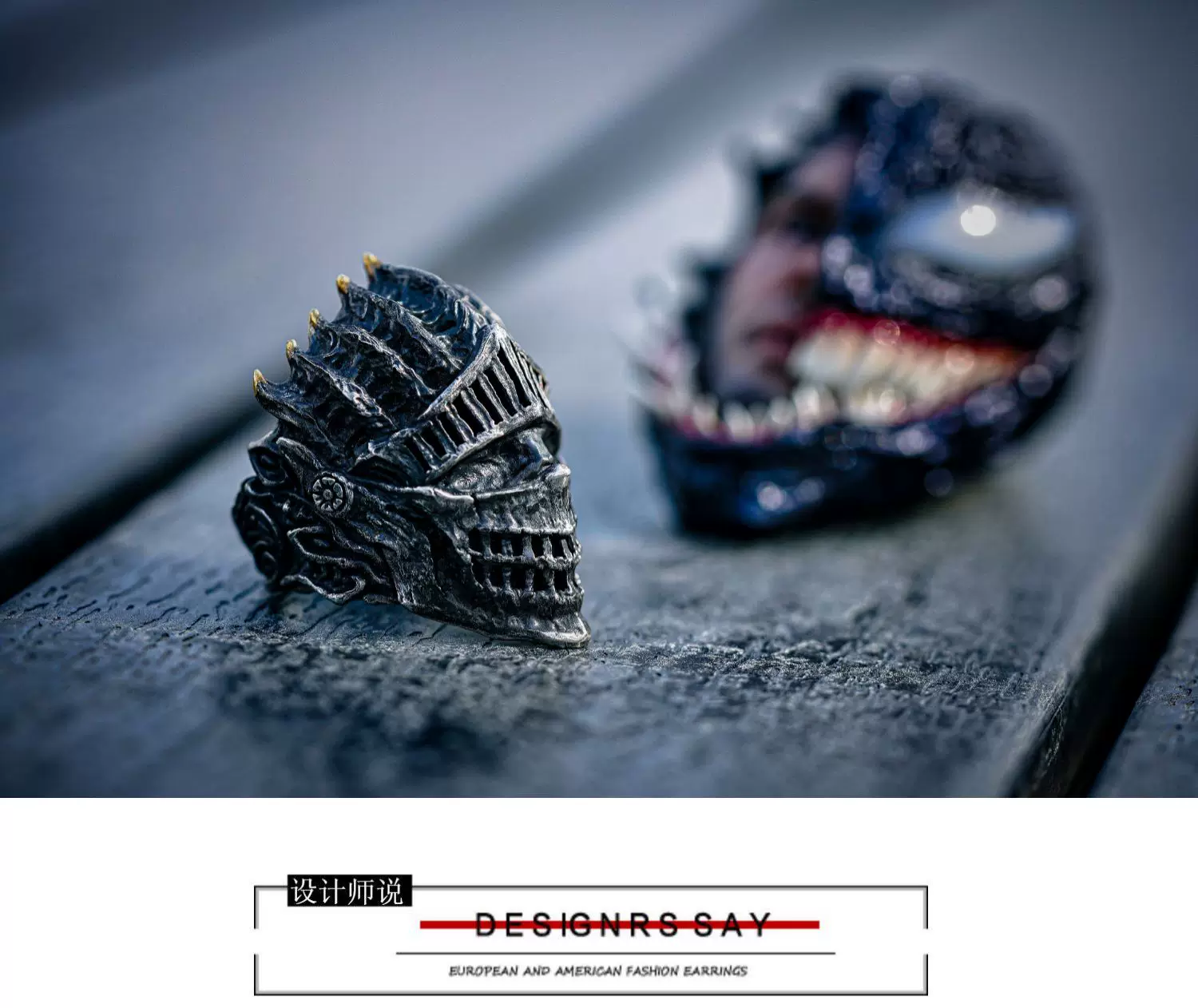 Raven Studio – Dark Gothic “Lord of Cinder” Ring 925 Sterling Silver Handcrafted Statement Ring - Image 22