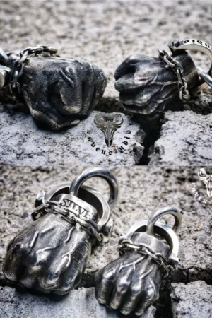 Raven Studio – “Legendary Fist” Pendant Necklace Original Sterling Silver Jewelry Collection