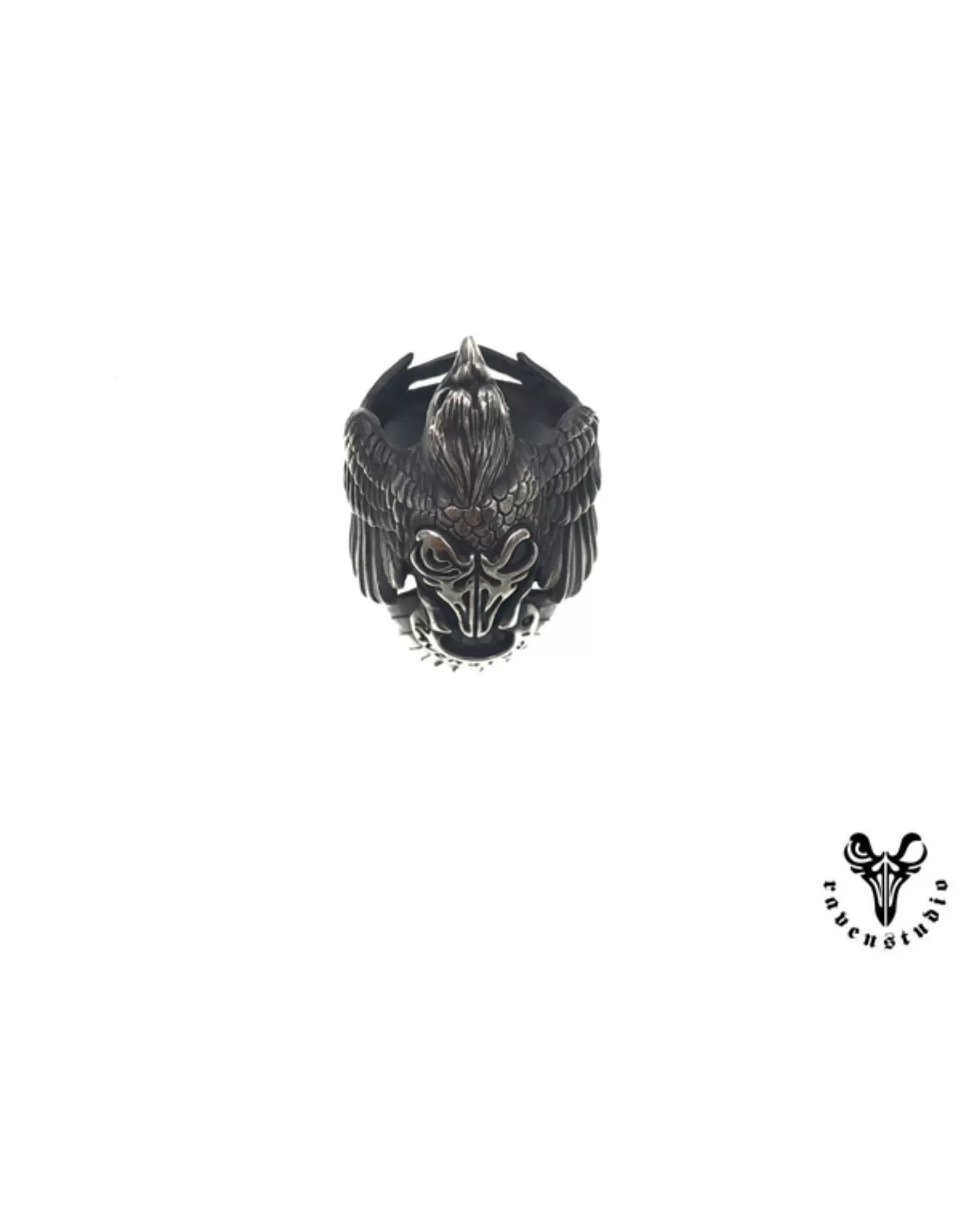 Raven Studio (Silver Jewelry) – Exclusive Design Raven Ring Brand Commemorative Edition | Sterling Silver Artisan Ring - Image 15