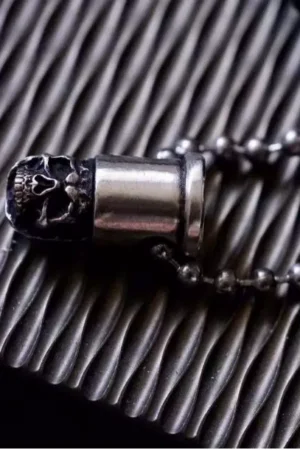 Alternative view of Raven Studio (silver jewelry) - Original Design Skull Bullet Pendant Original