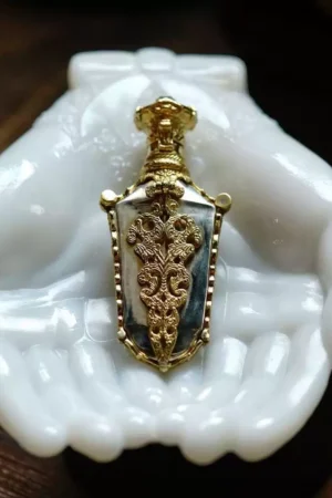 Alternative view of Raven Studio (silver jewelry) - Exclusive Handmade Vintage Fully Carved Perfume Bottle Original