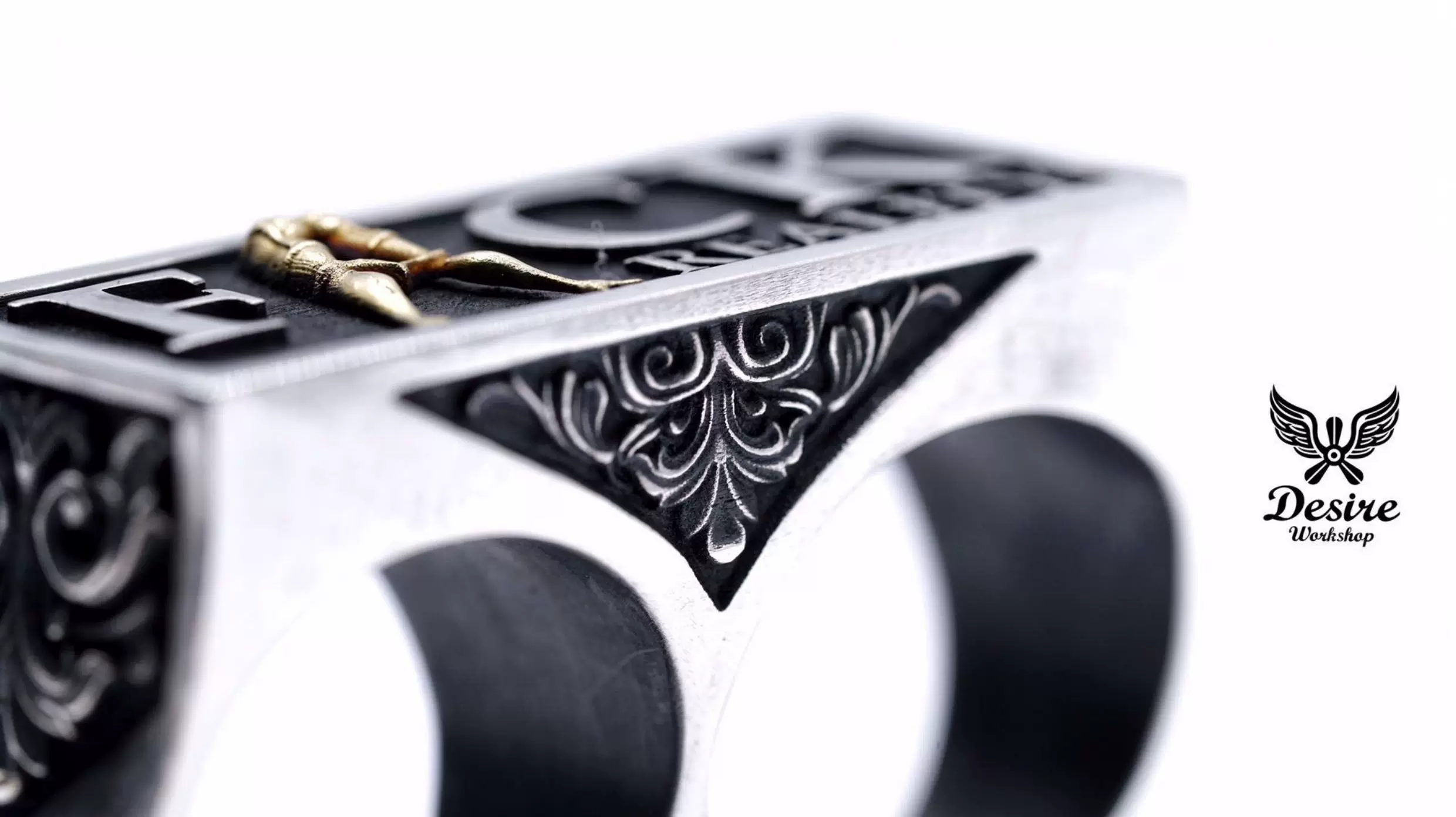 Raven Studio (silver jewelry) - Original Design Knuckle Duster Ring Original - Image 8