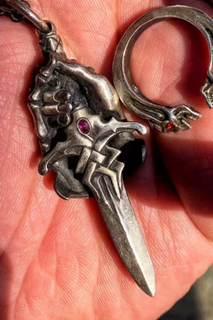 Raven Studio (silver jewelry) - 5th Anniversary Edition Dark "Awakening" Dagger Pendant Original