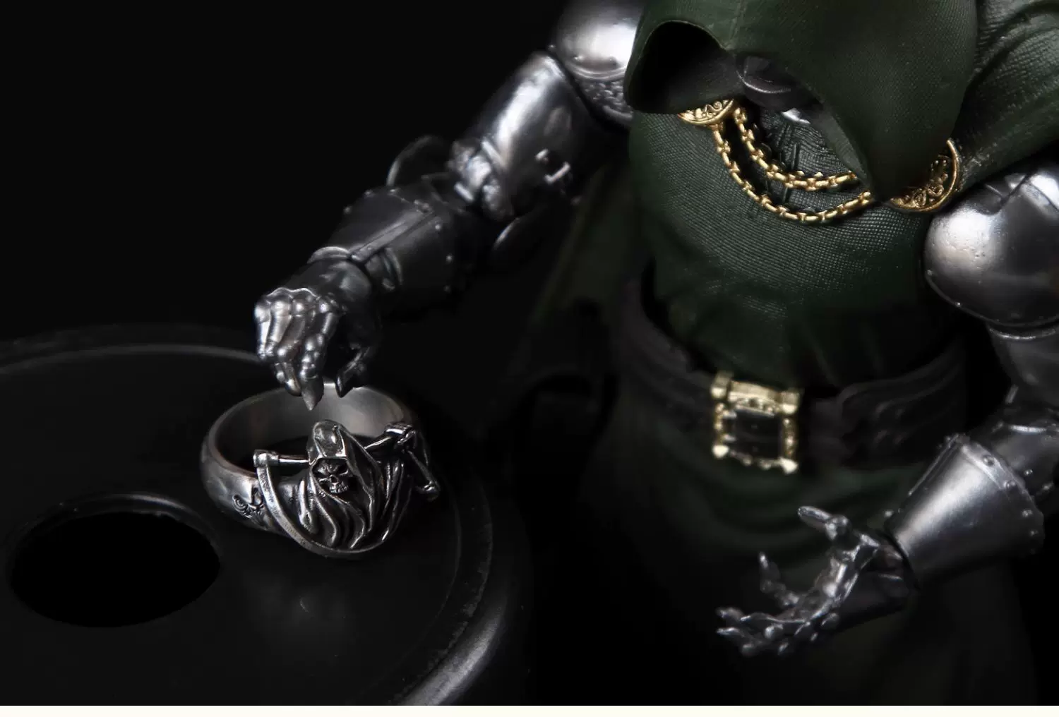 Raven Studio (silver jewelry) - Exclusive Dark Style Harvest Gothic Reaper Handmade Pinky Ring Original - Image 5