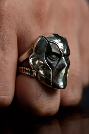 Alternative view of Raven Studio (silver jewelry) - Marvel's Talkative Deadpool Ring Marvel