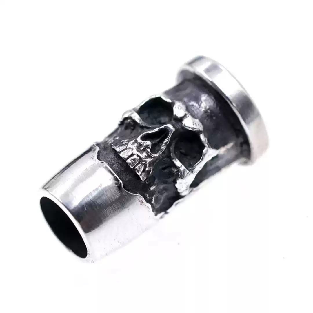 Raven Studio (silver jewelry) - Original Design Skull Bullet Pendant Original - Image 8