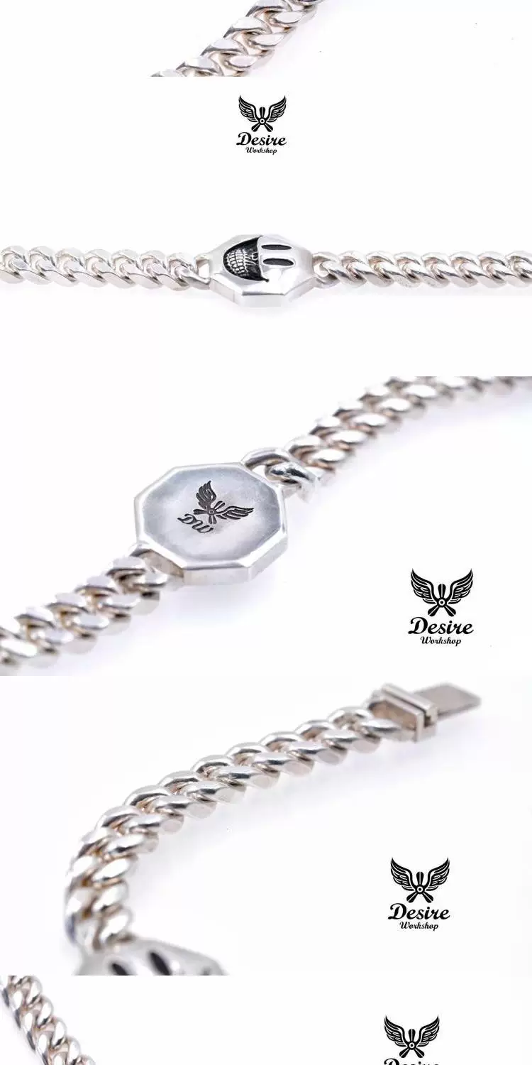 Raven Studio (silver jewelry) - Original Design Ron English Smiley Skull Bracelet Original - Image 7
