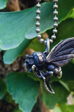 Alternative view of Raven Studio (silver jewelry) - Original Exclusive Design Bee "The Intruder" Pendant Original