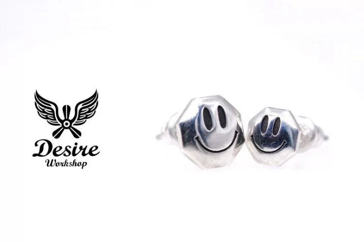 Raven Studio (silver jewelry) - Original Exclusive Design Smiley Skull Earrings Original - Image 8