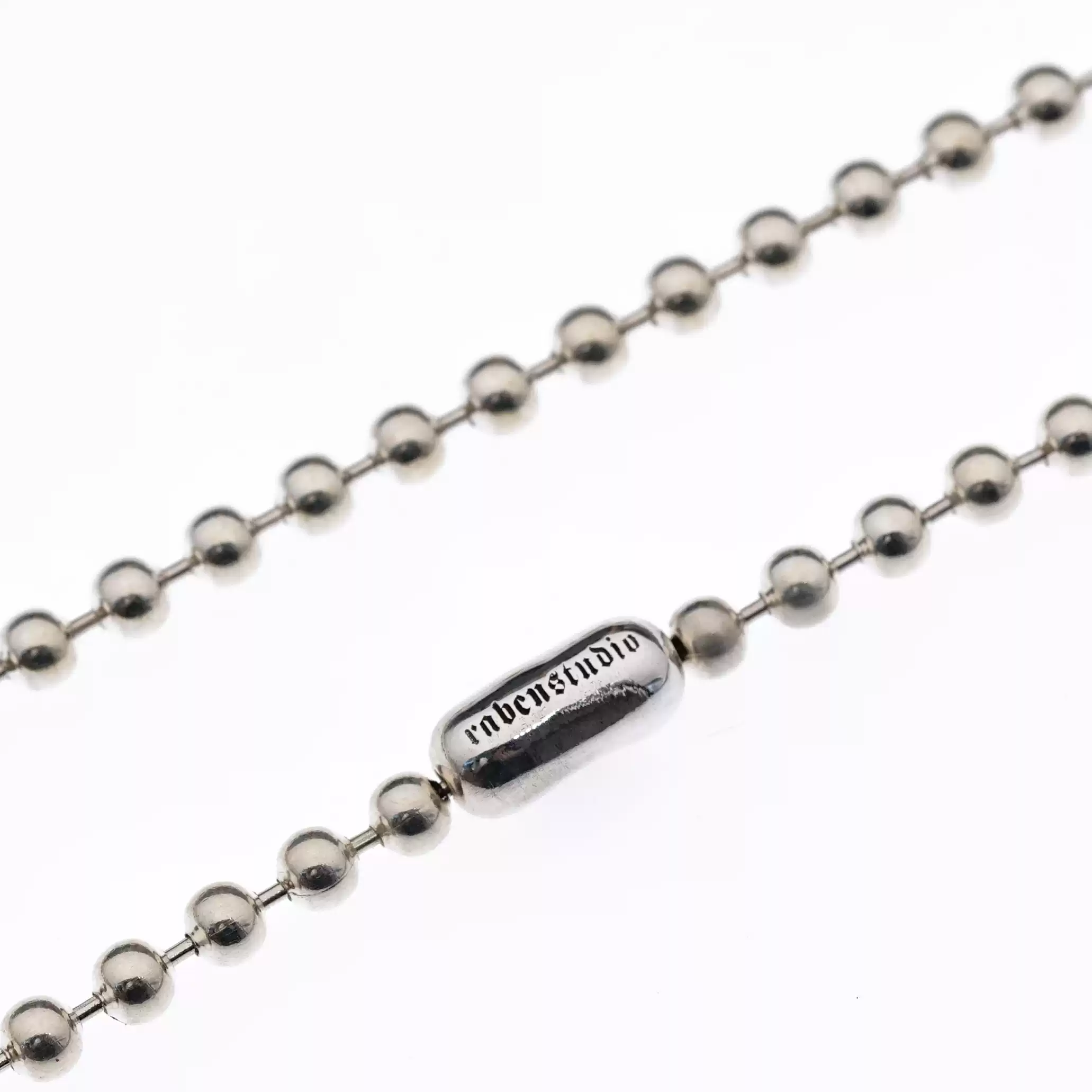 Raven Studio (silver jewelry) - "Bound" 4mm Satan Goat Skull Ball Bracelet Original - Image 2