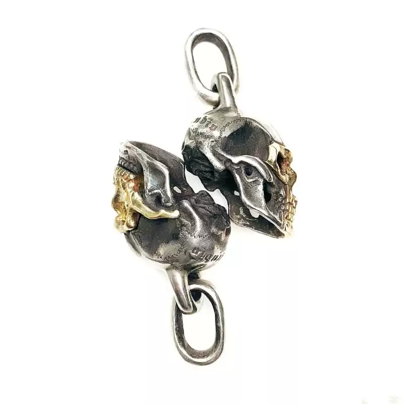 Raven Studio (silver jewelry) - Exclusive "Radiant Traveler" RS Skull Series Pendant Original - Image 8
