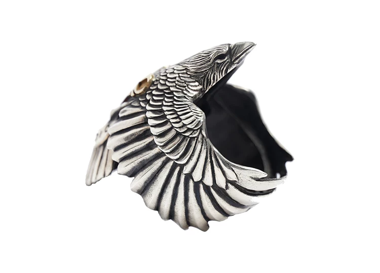 Raven Studio (Silver Jewelry) – Exclusive Design Raven Ring Brand Commemorative Edition | Sterling Silver Artisan Ring - Image 10