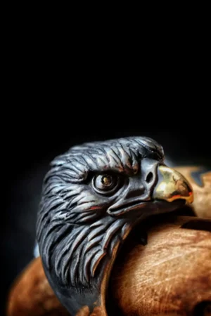 Raven Studio (Silver Jewelry) – “Dance of the Firmament” Eagle Head Ring Original Sterling Silver Artisan Ring