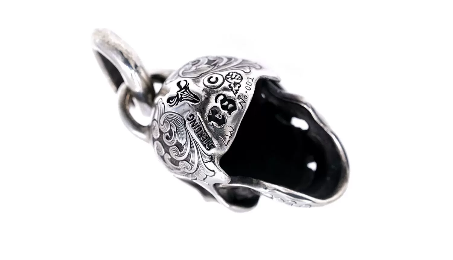 Raven Studio (Silver Jewelry) – Exclusive Design Trophy Skull Pendant Sterling Silver Artisan Pendant | Original Design - Image 7