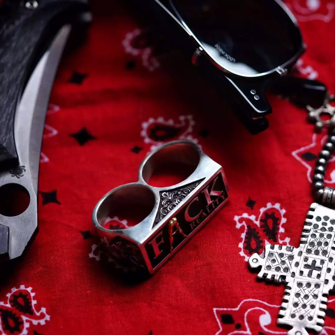 Raven Studio (silver jewelry) - Original Design Knuckle Duster Ring Original - Image 4