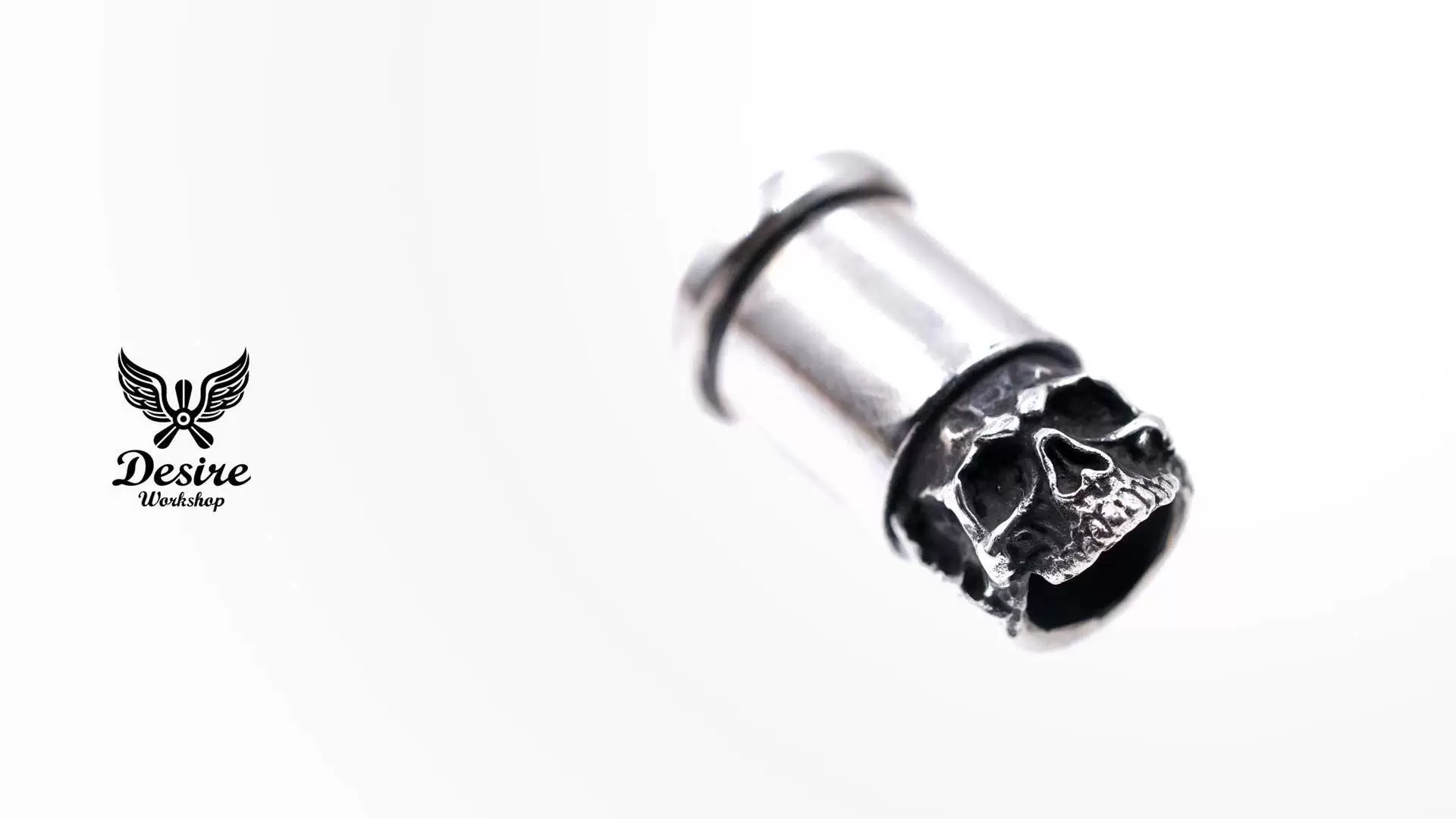 Raven Studio (silver jewelry) - Original Design Skull Bullet Pendant Original - Image 7