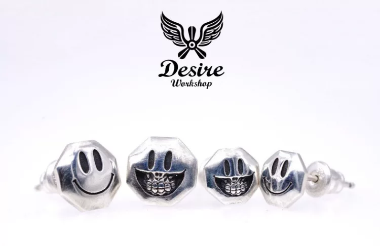 Raven Studio (silver jewelry) - Original Exclusive Design Smiley Skull Earrings Original