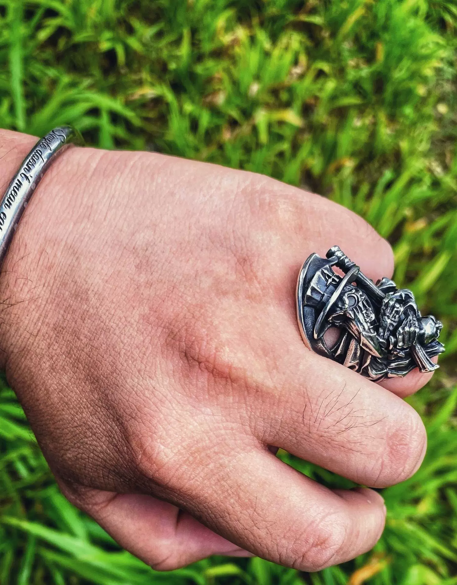 Raven Studio “HUNTER” – Plague Doctor Ring 925 Sterling Silver Gothic Statement Ring