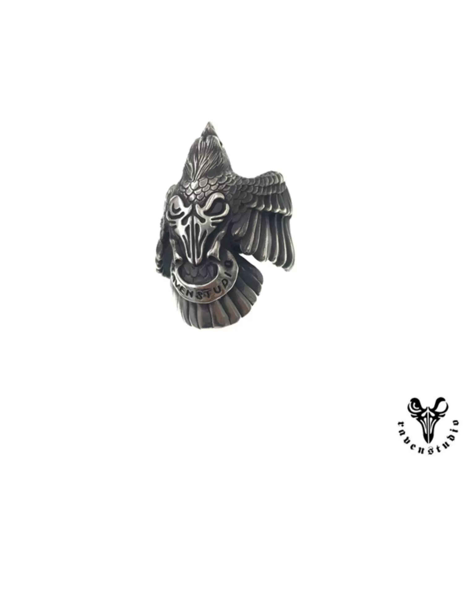 Raven Studio (Silver Jewelry) – Exclusive Design Raven Ring Brand Commemorative Edition | Sterling Silver Artisan Ring - Image 13