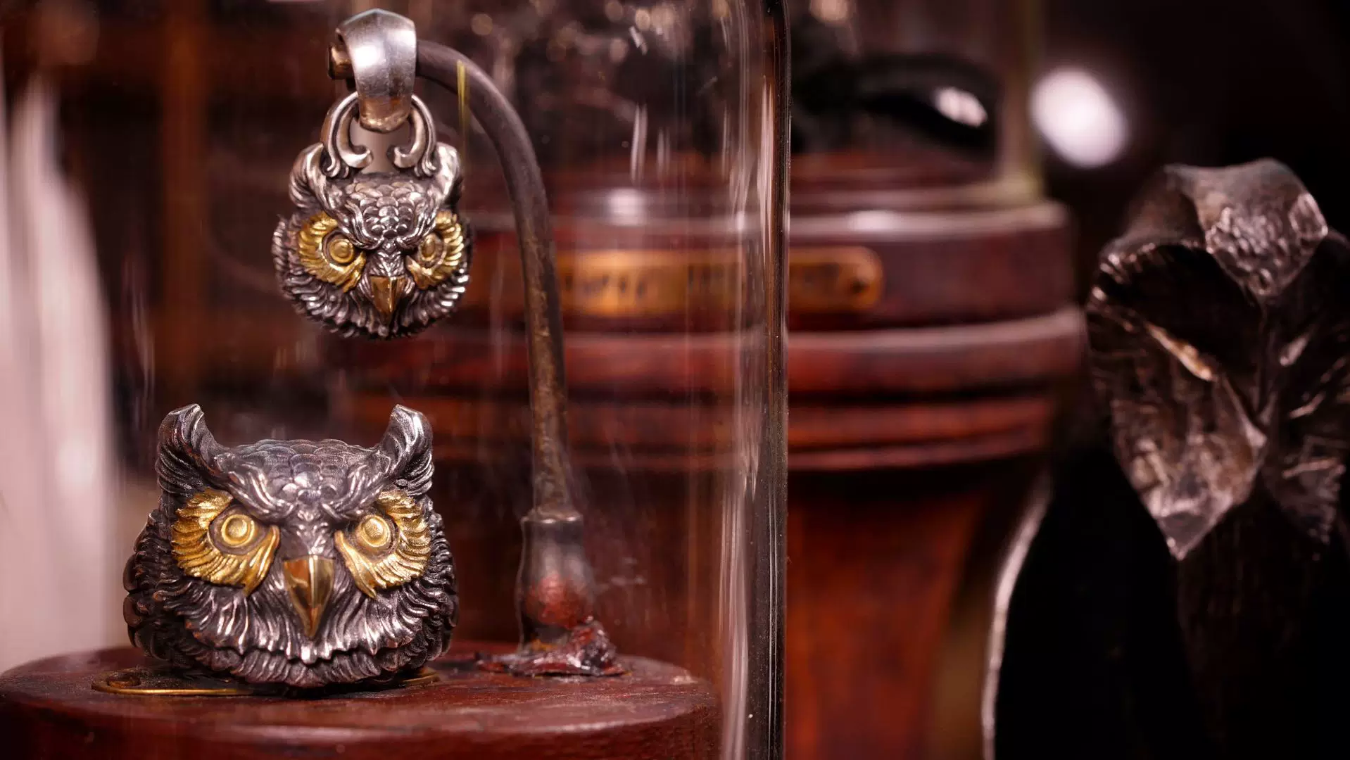 Raven Studio (silver jewelry) - Guardian Series Original Owl Ring Original - Image 3