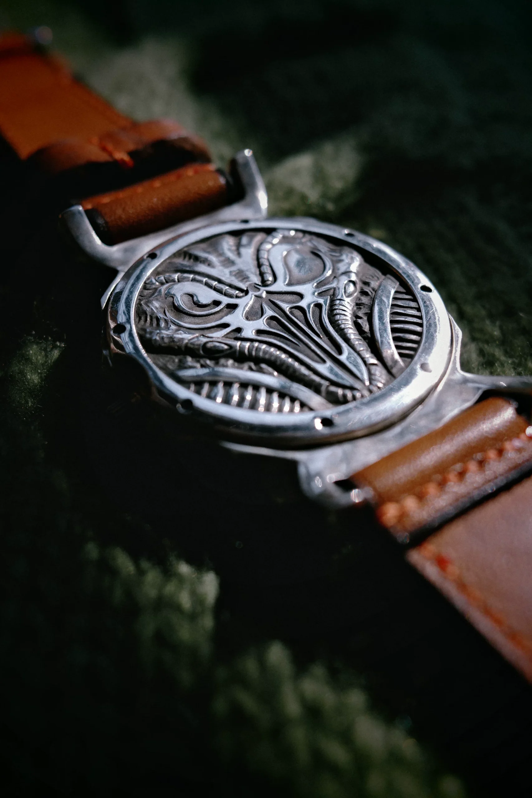 Raven Studio – Raven Symbiote Handmade Solid Silver Watch Original Sterling Silver Luxury Timepiece - Image 20
