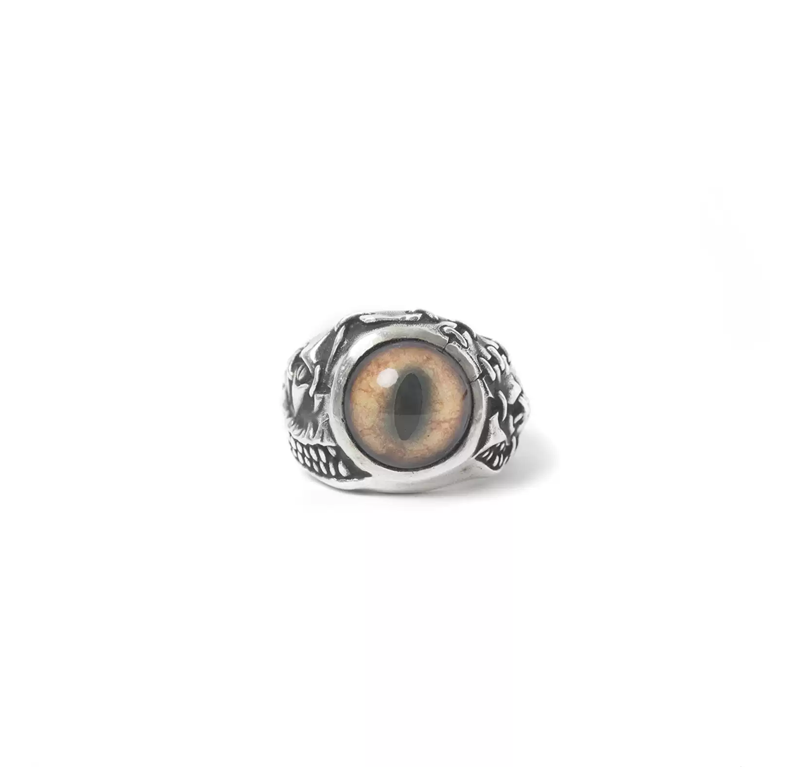 Raven Studio (silver jewelry) - Exclusive Design Demon Skin Prosthetic Eye Ring Original - Image 6